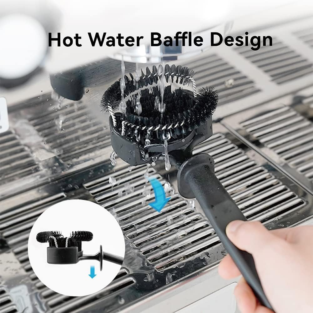 Watchget Espresso Coffee Machine Cleaning Brush with Detachable 360&deg; Nylon Bristles - Group Head Cleaning Tool V2 58Mm image number 1