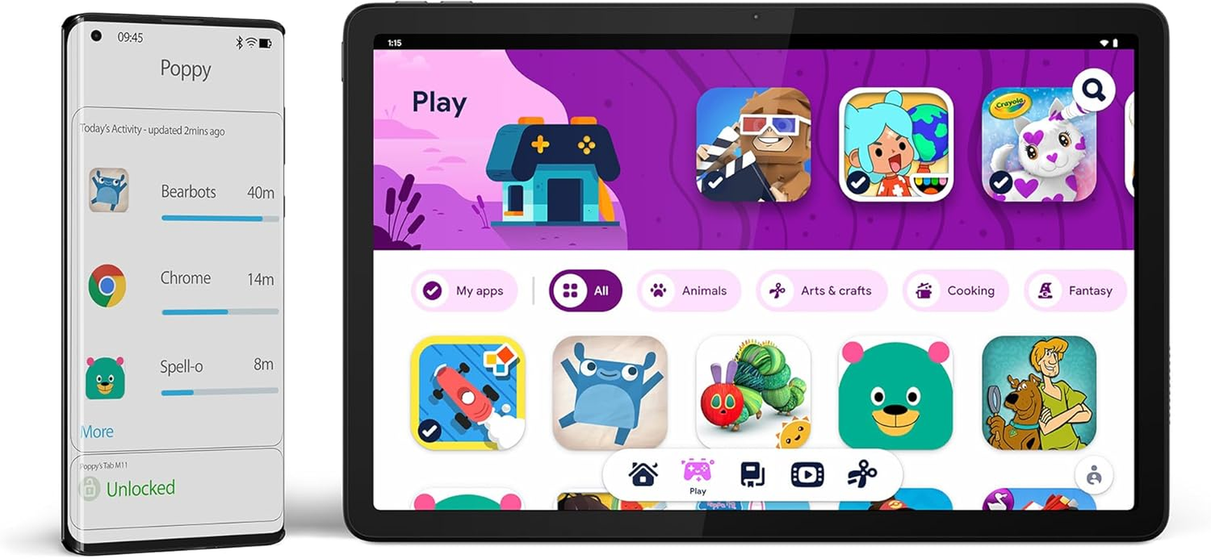 Lenovo Tab M11 Tablet | 11 Inch WUXGA Touch Display | Mediatek Helio G88 | 8GB RAM | 128GB SSD | Wi-Fi | Android 14 | Grey | Includes Tab Pen