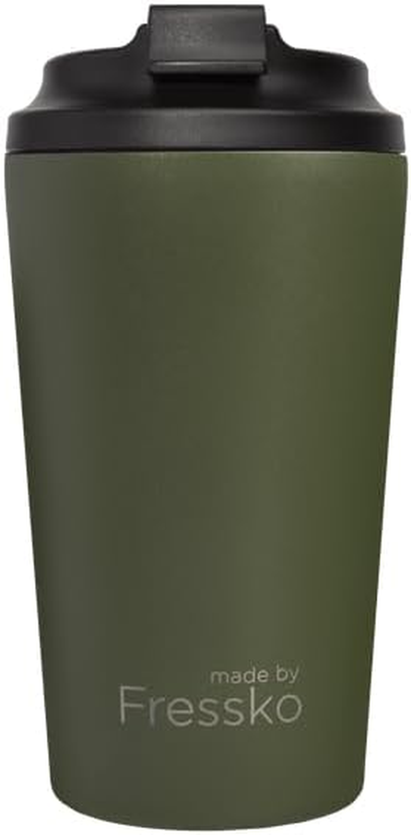 Made by Fressko Reusable Coffee Cup - Stainless Steel Insulated Mug - Leak Proof Travel Cup for Hot/Cold Drinks - 3 Hr Heat Retention - Fits Car Holders & Coffee Machines - Khaki - 16Oz 450Ml image number 2
