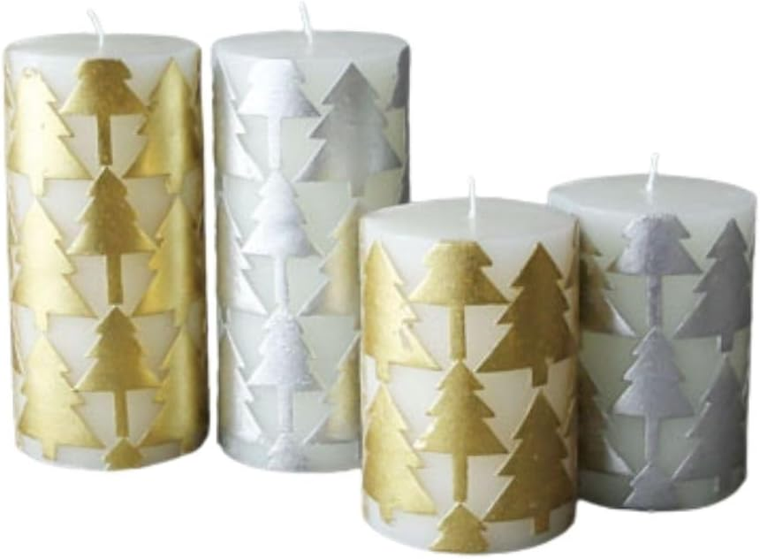 Shisei 106887 Parallel Tree Candle, Large, Interior Light, Gold, Diameter 2.8 X Height 5.9 Inches (7 X 15 Cm) image number 4