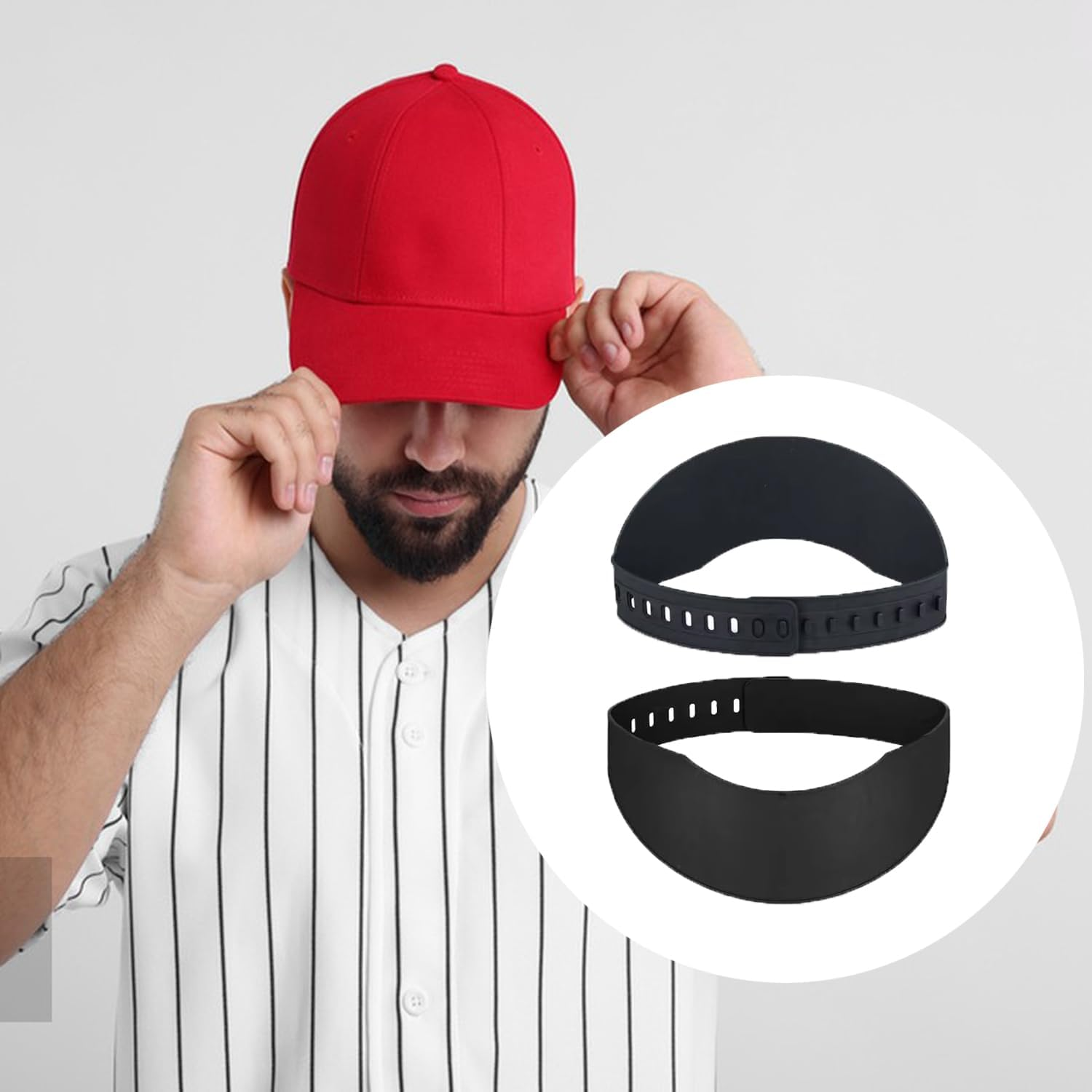 Arrerr 3 Pack Baseball Cap Brim Bender Adjustable Golf Dad Hats Bill Bender Curving Band Shaper Brim Curver for Baseball Hat Cap Bill Steaming Optional Trucker Hats Snapback Hat Performance Hat