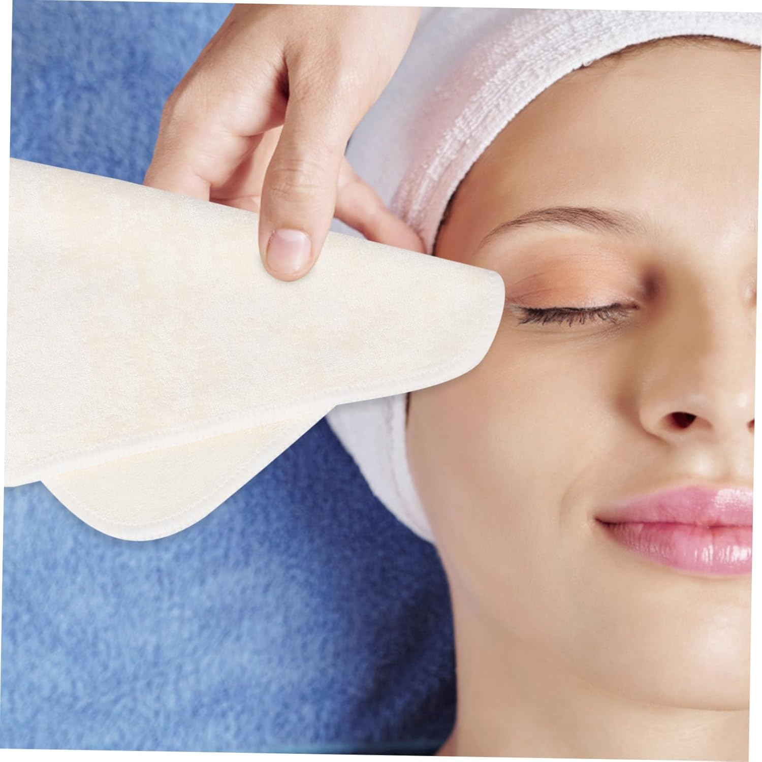 OATIPHO 5Pcs Bamboo Fiber Face Cleaning Cloths Washcloths Exfoliating Towels for Facial Cleansing and Gentle Exfoliation image number 5