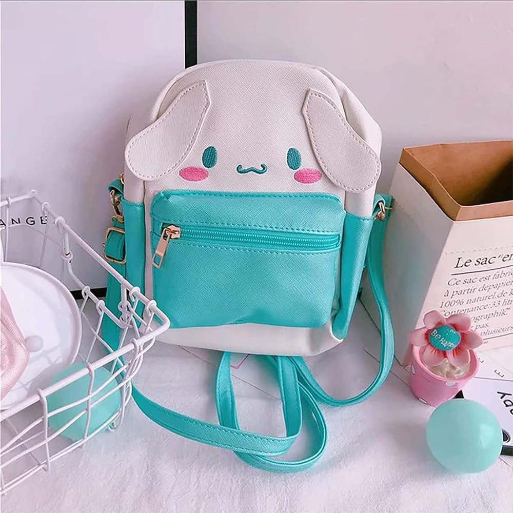 Anime Cute Cartoon Bag, Kawaii Backpack for Girls, Anime Mini Backpack Black Cute PU Bag Shoulder Bag for Girl Cosplay image number 1