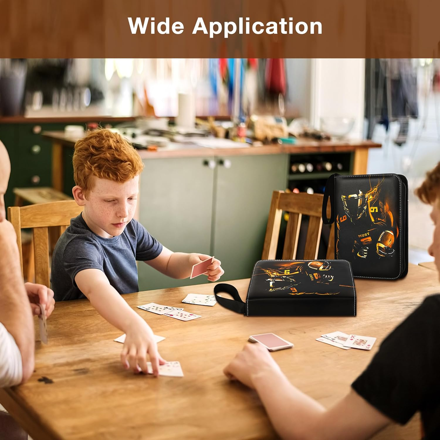 RONMONG Football Card Binder,2024 Sports Trading Card with Sleeves Holder Album,990 Pockets Rugby Card Holder Sheets Display Storage Protectors for Collectors Boys and Girls Gift image number 4