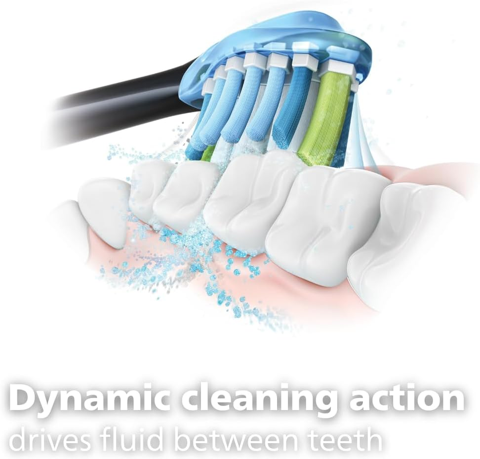 Philips Sonicare Expertclean 7300 Rechargable Electric Toothbrush with 3 Mode and Intensity, Built-In Sensor and Smart Brush Head Recognition, Black, HX9618/01 image number 4