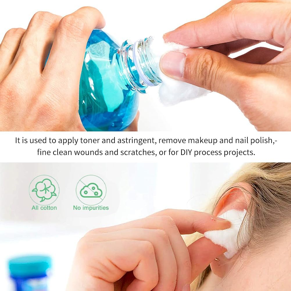 Cotton Balls for Degreasing, Pure Cotton Make-Up Balls, Degreasing Cotton Balls, Cotton Balls, White Cotton Balls, Cotton Ball, Home Use, 200 Pieces image number 3