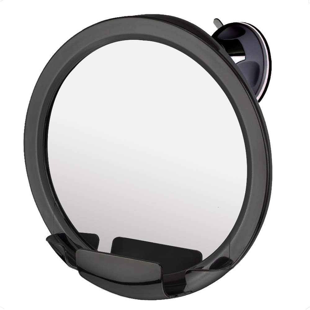 2018 Shatterproof Fogless Shower Mirror for Shaving with Razor Holder and Superior Sticky Suction-Cup, 20Cm Diameter (Including Frame) image number 6
