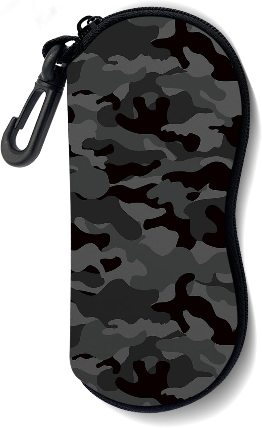 NPOOYI Sunglasses Soft Case, Ultra Light Portable Neoprene Zipper Glasses Case, Eyeglass Case with Carabiner for Men Women