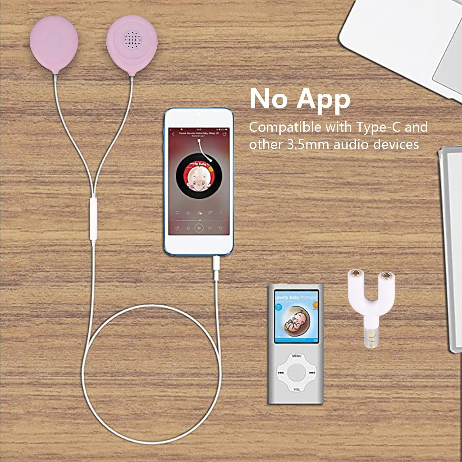 Baby Bump Headphone, Baby Bump Headphones Professional Portable Music Play Prenatal Belly Speaker Gifts for Pregnant Woman image number 4