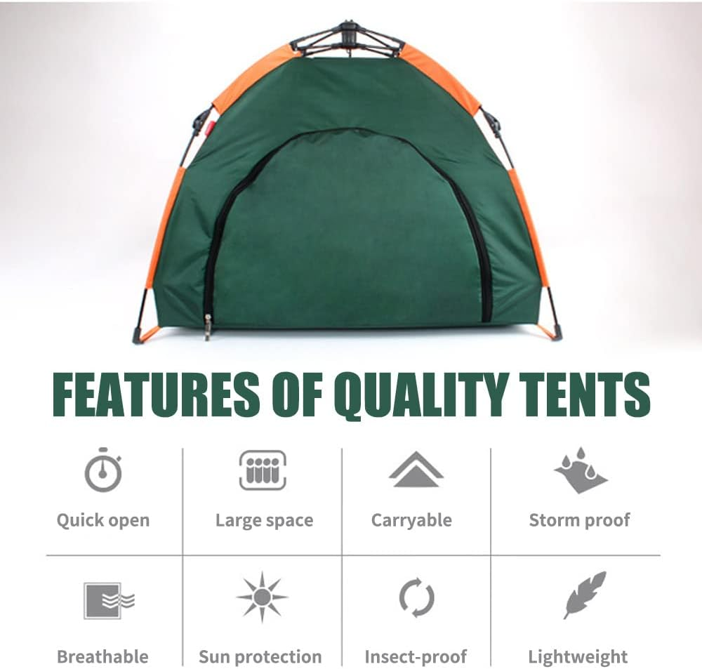 LIFEBEA Pet Tent for Dogs & Cats - Portable, 31-Inch-Wide X 24.4-Inch-Tall Cat and Puppy Dog Playpen - Indoor or Outdoor Pen for Small, Medium Pets-Orange image number 6