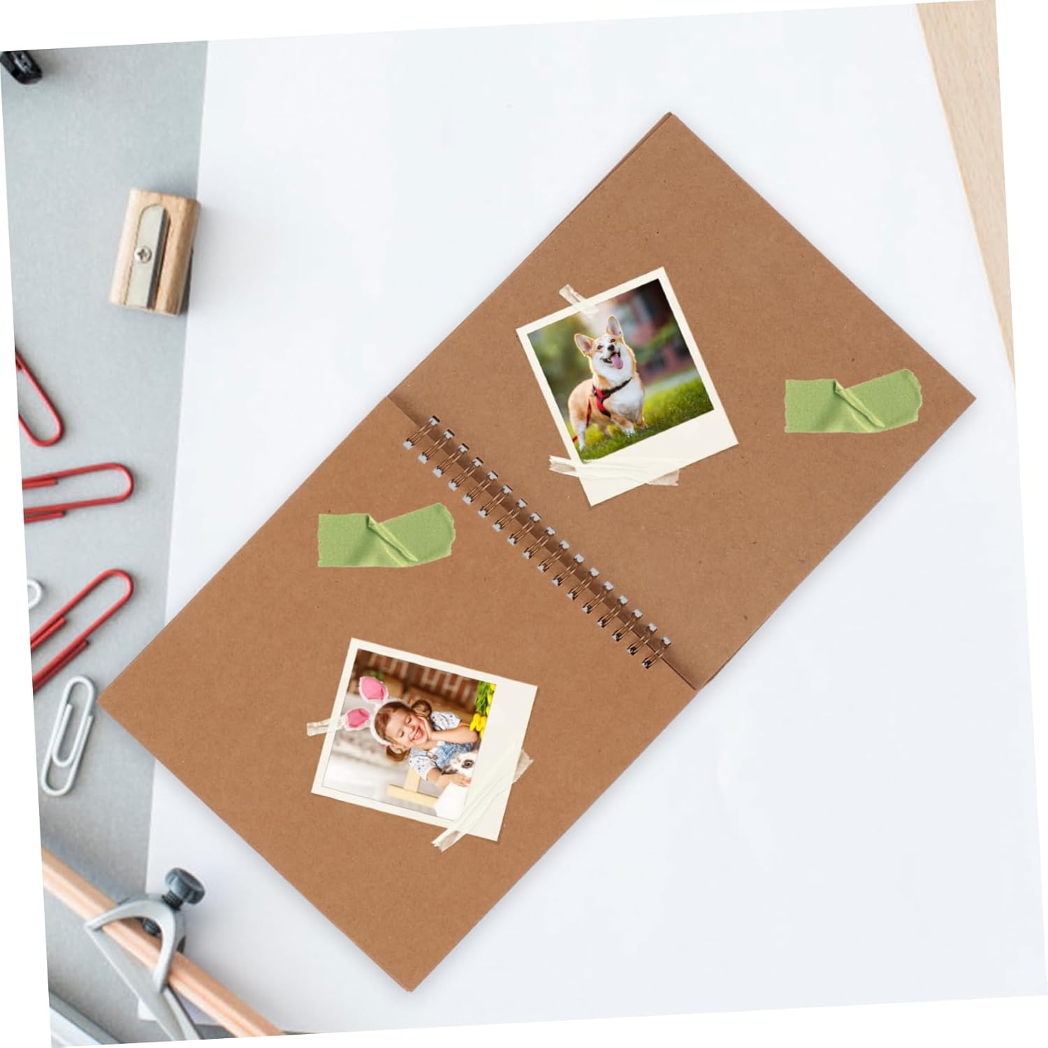 Photo Album Scrapbook Keepsake in Luxurious Brown Kraft Paper DIY Ample Storage Capacity Minimalist Modern Design for Couples Babies Weddings Families Travel image number 1