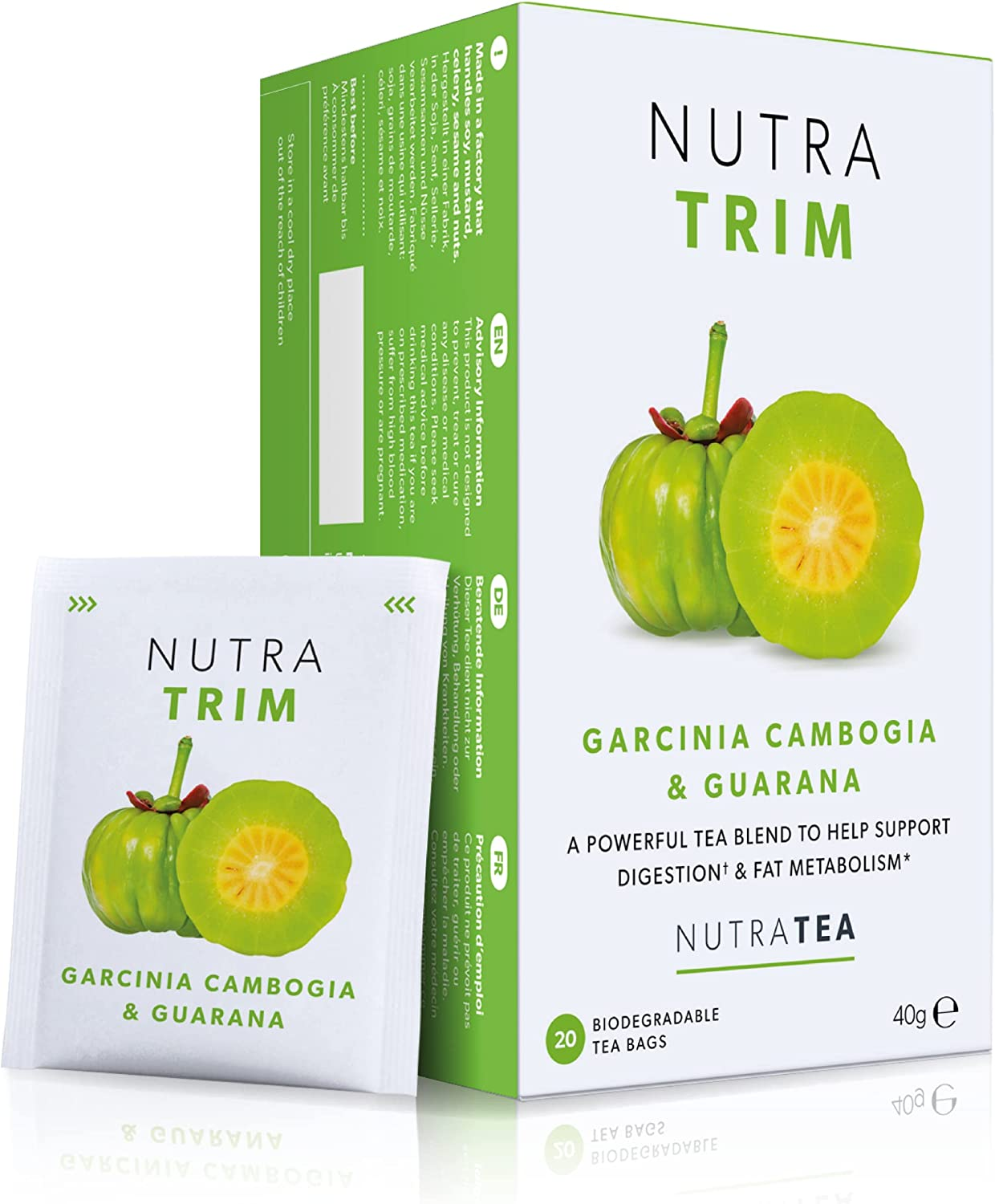 NUTRATRIM - Slimming Tea | Detox Tea for Weight Loss - Aids in Digestion & Controls Sugar Cravings - Includes Garcinia Cambogia - 20 Enveloped Tea Bags - by Nutra Tea - Herbal Tea image number 3