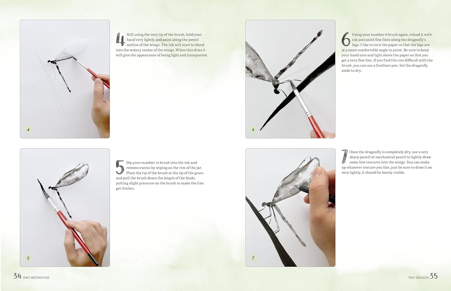 Inky Meditations: Learn to Create Mindful Mesmerising Paintings with Water and Ink image number 5