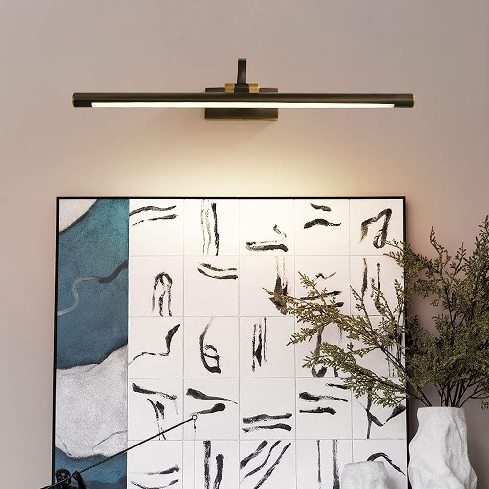 Modern Linear Bathroom Light Fixture, Adjustable Vanity Lamp Long Shade Makeup Mirror Front Light, LED Neutral White Vanity Wall Sconce Lighting Fittings for Powder Room XXZ image number 2