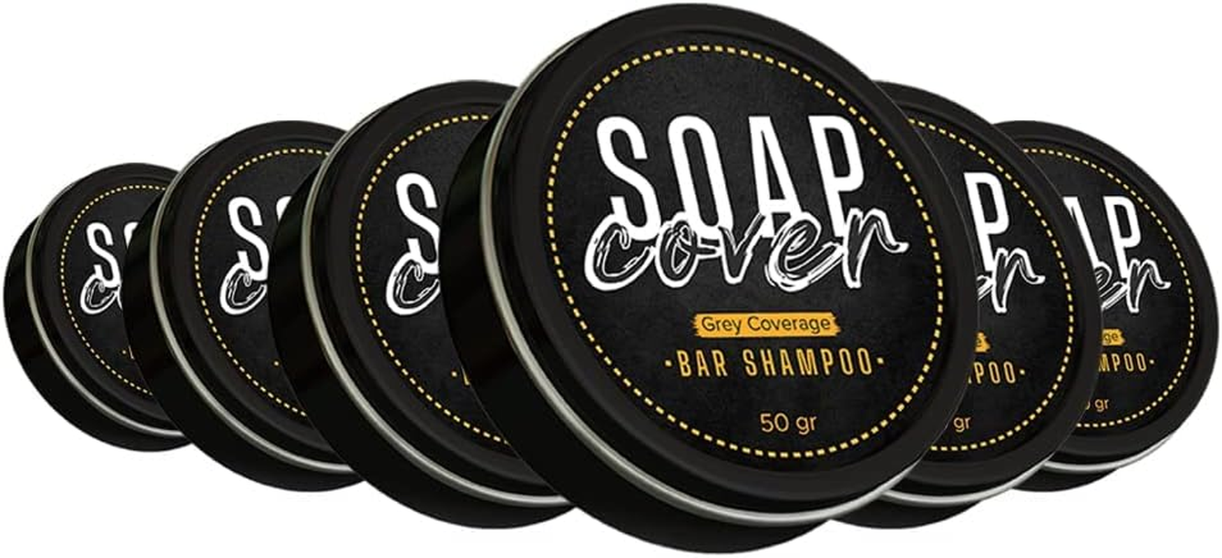 Soapcover, Gray Hair Coverage Soap, Hair Darkening Compressed Soap Bar, 1.7 Oz (Pack of 6) image number 5