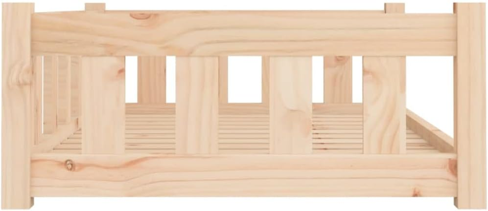 Dog Bed 95.5X65.5X28 Cm Solid Wood Pine Comfortable Pet Bed for Dogs Cats