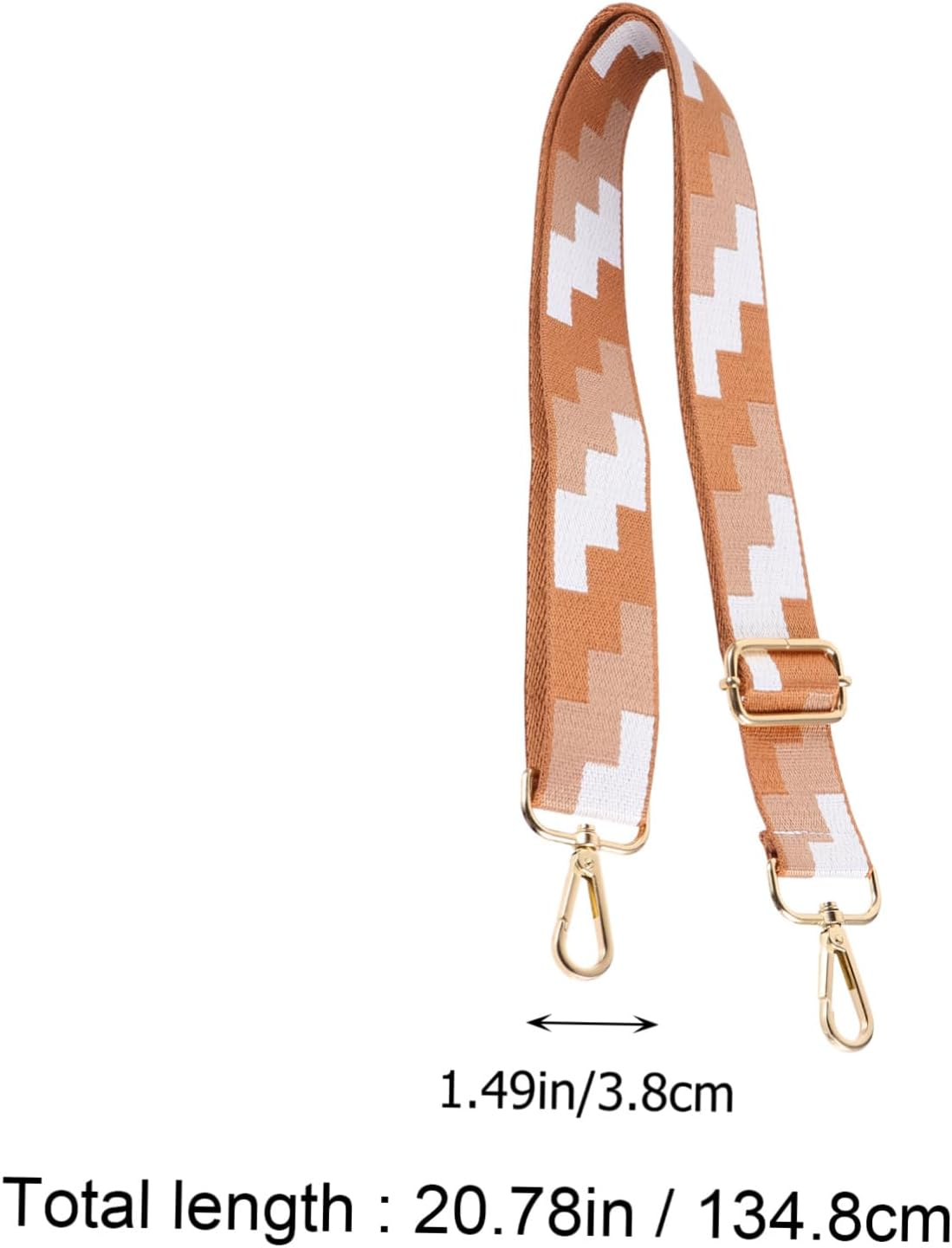 PERSELOSO Shoulder Bag Strap Wear Resistant Handbag Chain for DIY Replacement Purse Handle Durable and Versatile Belt with Buckles for Easy Installation - Blue image number 4