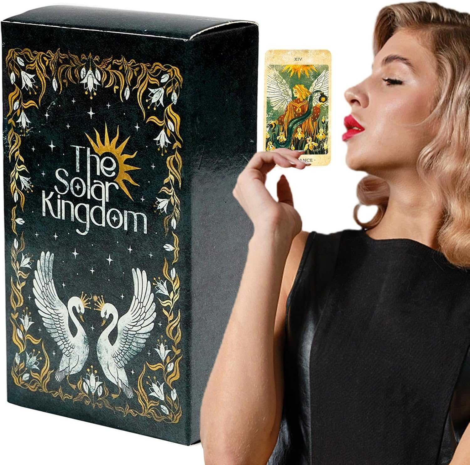 Tarot Deck Cards - 78-Card Solar Kingdom Oracle Deck | Vibrant Psychological Tarot with Detailed Imagery for past Present Future Insight Meditation and Divination Practices, 10.5X6.3Cm