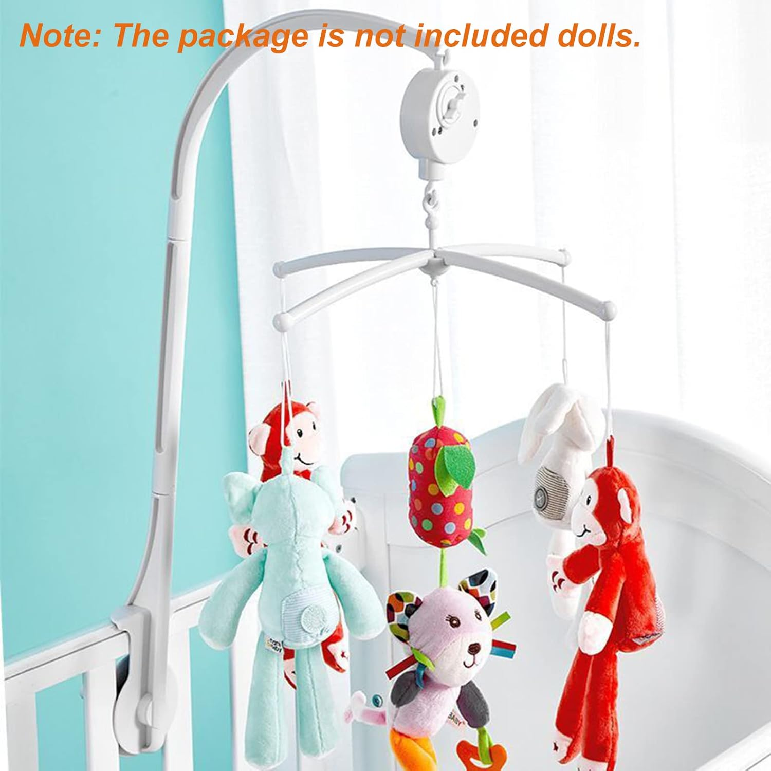 68Cm Baby Bed Mobile Holder, Cot Mobile Arm with Light Music Box, Cot Mobile Phone Holder for Boys and Girls image number 4