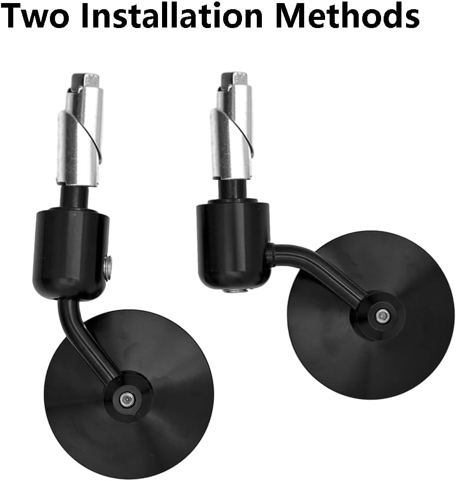 Baceyong Motorcycle Bar End Rear View Mirror,Fit for 22Mm/7/8" Standard Motorcycl Handlebars,Adjustable Rear View Mirror image number 4