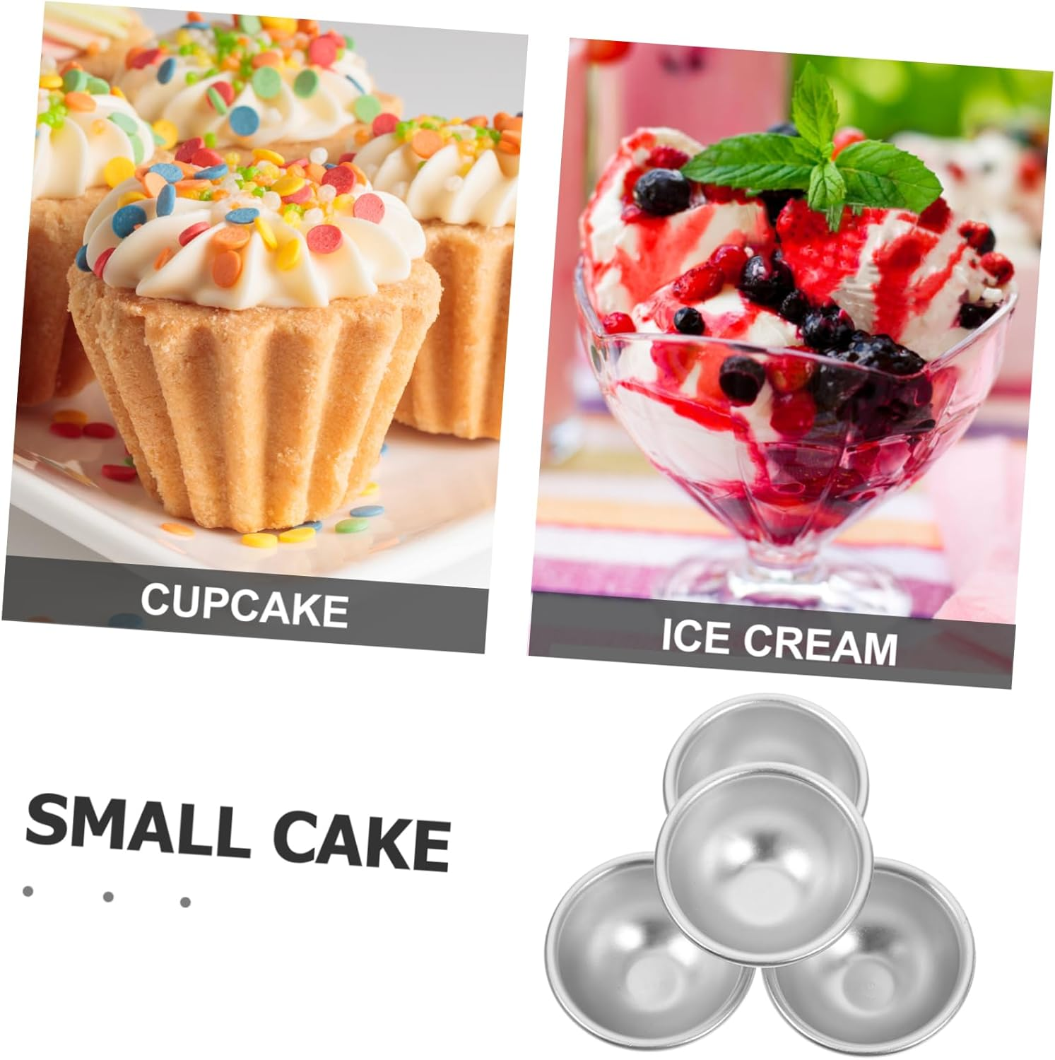 KONTONTY 4Pcs Aluminum Bath Bomb Molds DIY Cake Pans Hemisphere Pans Ball Molds Non-Stick Light Easy to Use for Small to Large Bath Bombs Food Crafting image number 6