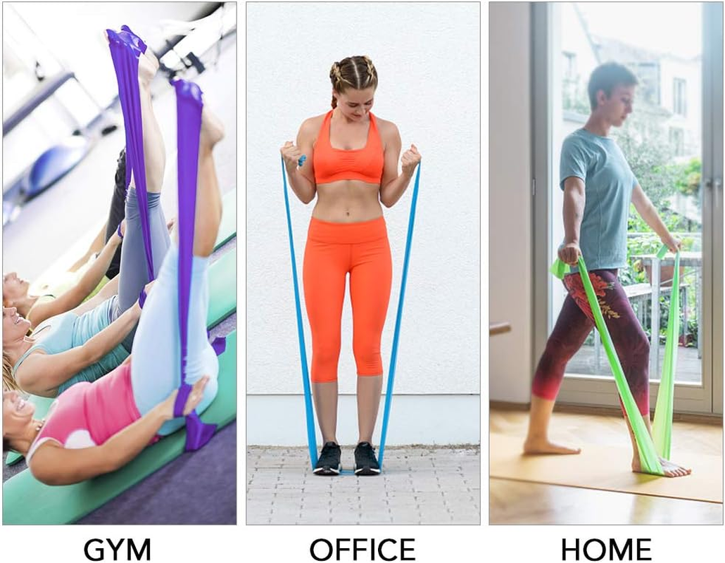 Yoga Band Exercise Workout Stretch for Physical Fitness Pilates Strength Training Natural Latex Rubber with Good Elasticity to Target Muscles and Improve Gestures image number 3