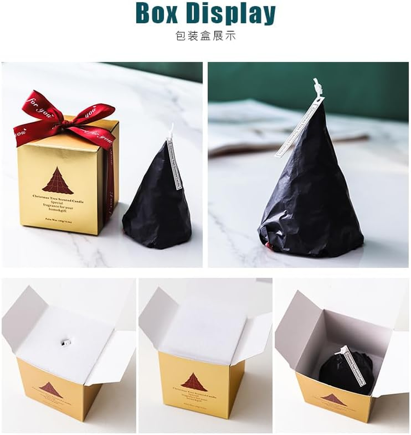 Christmas Tree Candle -Sandalwood Scented Candle 3.5Oz/100G (Red) image number 4