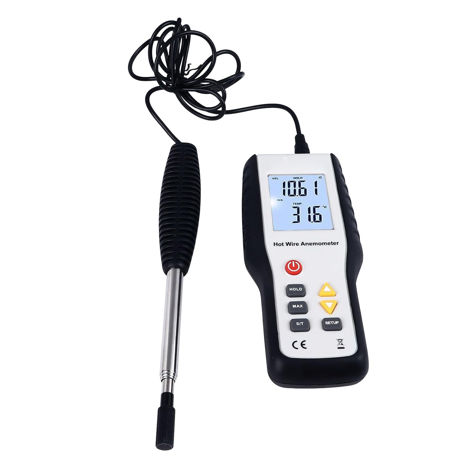 Domary LCD Display High Sensitivity Handheld Wind Speed Meter Air Volume Measure for Environmental Applications image number 3
