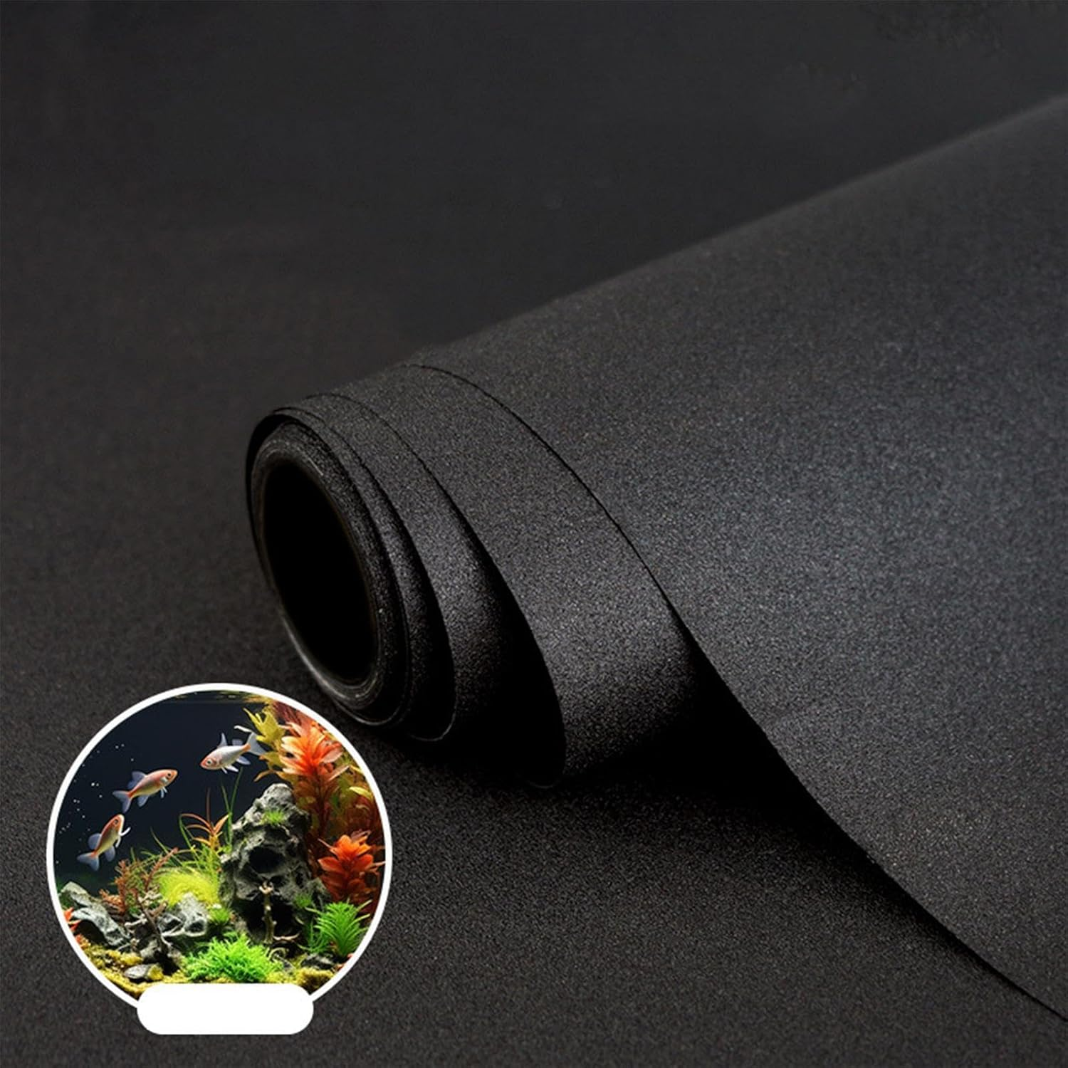 30Cm Black Aquarium Background Sticker, Fish Tank Aquarium Poster Wallpaper for Premium Static Aquarium Decoration and Fish Coloring