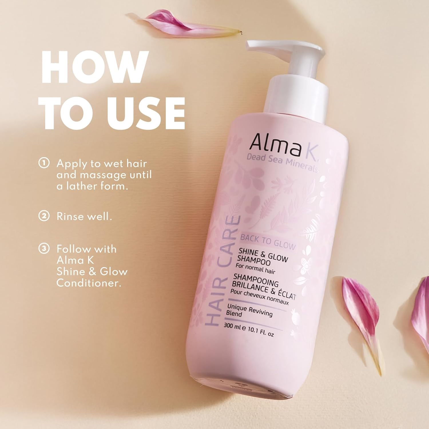 Alma K Shine and Glow Shampoo - Moisturizing Shampoo for Women - Hair Growth Shampoo - Hydrating Shampoo with Argan Oil, Cocoa Butter -300 Ml image number 1