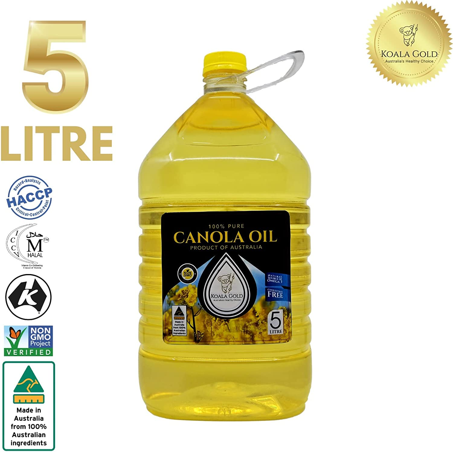 Koala Gold 100% Pure Australian Canola Oil 5L