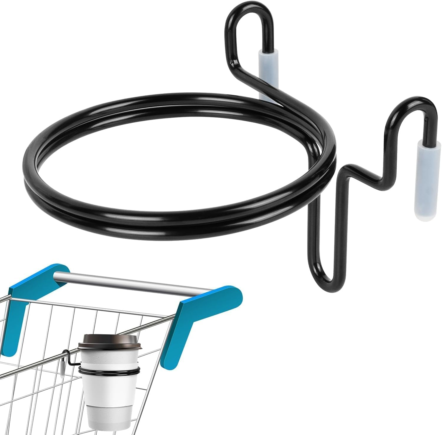 Stainless Steel Shopping Cart Cup Holder, 1Pc Stainless Steel Shopping Cart Cup Drink Holder,Metal Shopping Cart Cup Holder,Portable Shopping Cart Cup Holder,Metal Shopping Cart Water Cup Holder image number 6