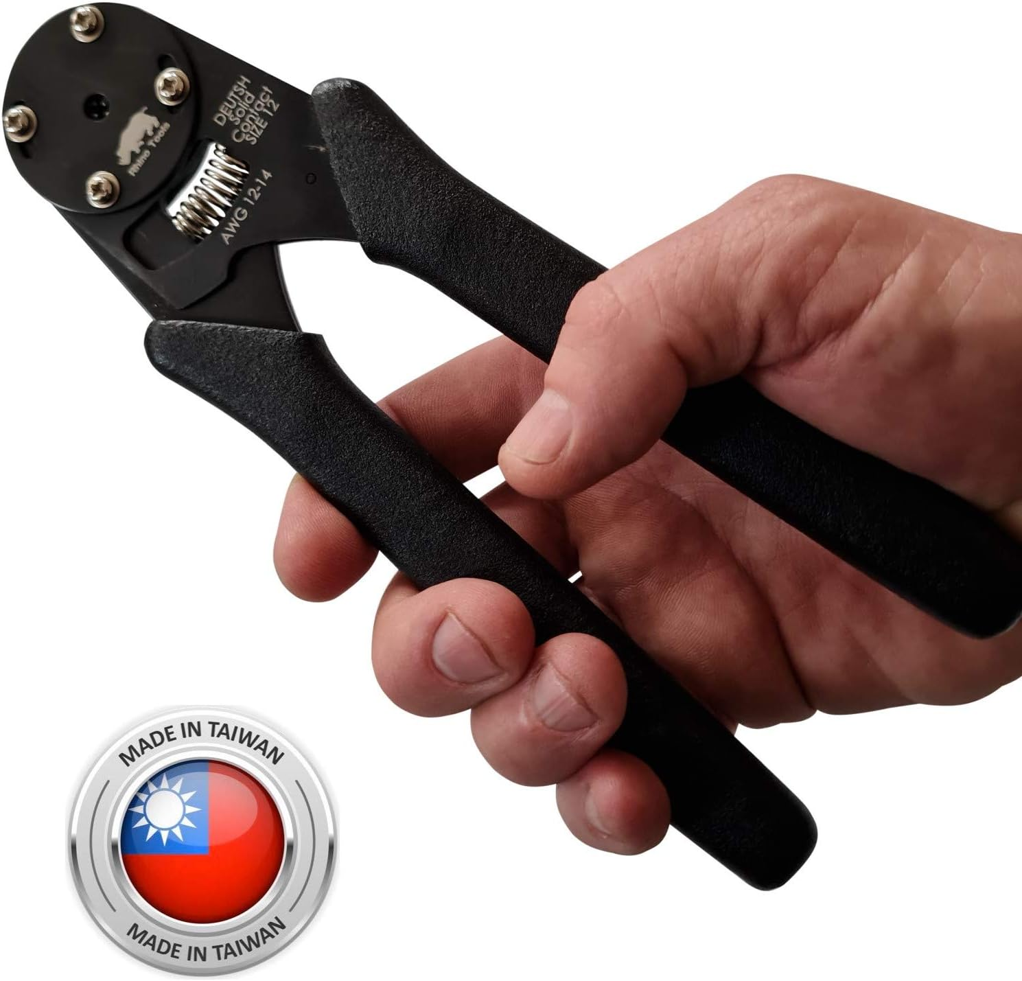 Ratchet Crimping Tool for Size 12 Deutsch DTP Closed Barrel Terminal Connectors