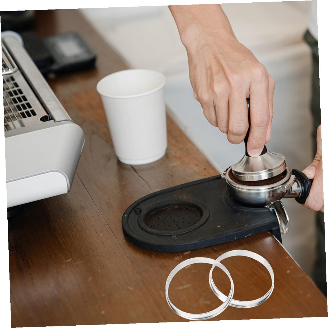 Automatic Aluminum Cup Sealer Ring for Milk Tea Coffee Shops Removable Washable Sealing Machine Accessory Efficient Compact Design Cup Sealer Machine Part image number 5