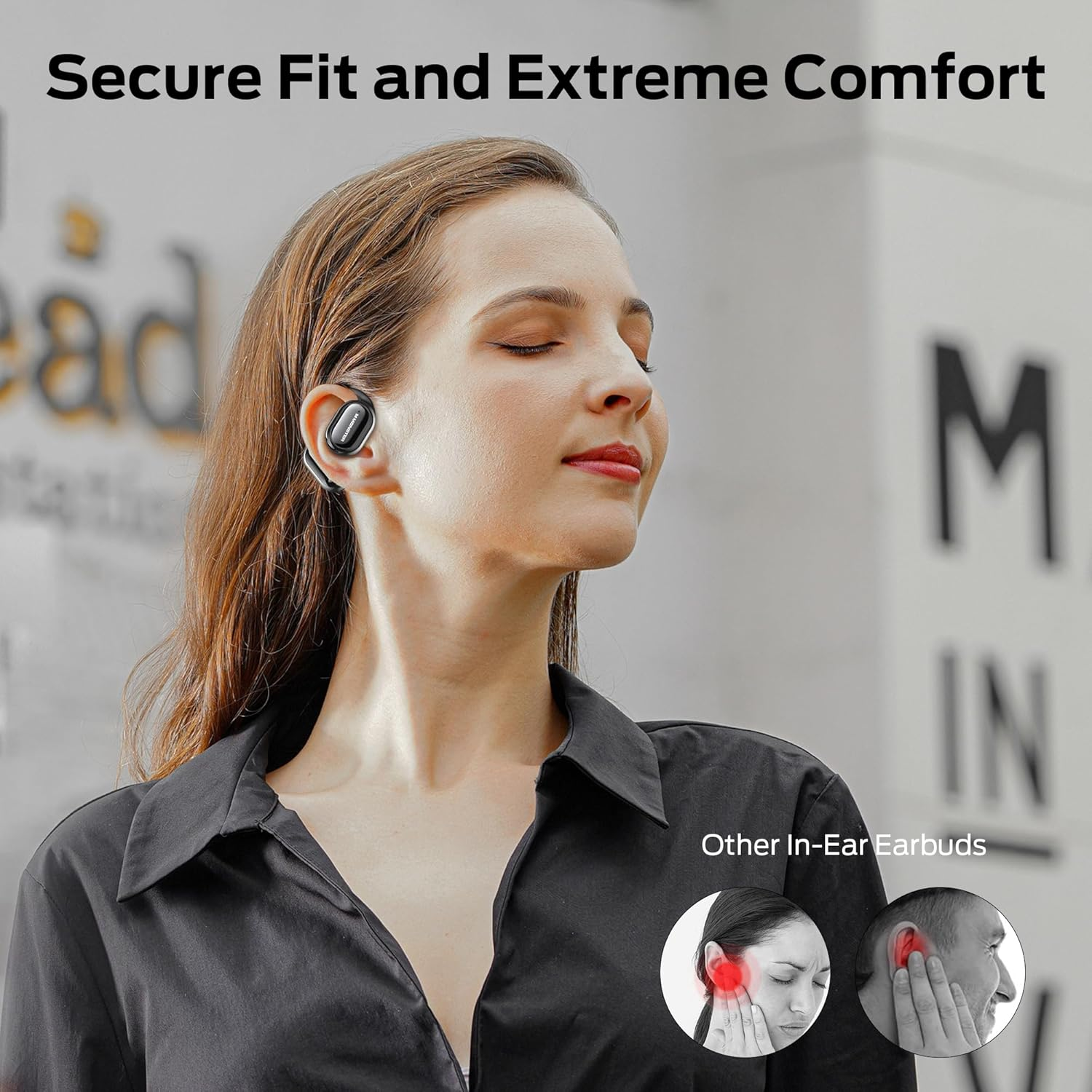 Monster Open Free AC100 Open Ear Headphones, Bluetooth 5.3 Wireless Headphones with Earhooks, Immersive Stereo Sound by Dual Large Driver, Clear Talk, 30H Playtime,Waterproof Sport Earbuds for Running image number 5