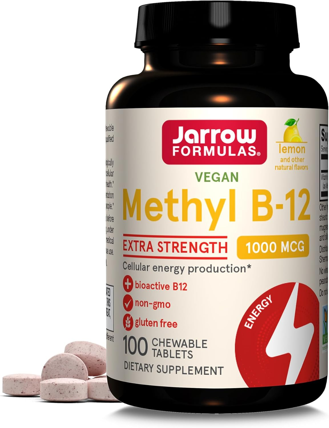 Jarrow Formulas Methylcobalamin (Methyl B12), Supports Brain Cells and Nerve Tissue, 1000 Mcg, 100 Lozenges image number 2