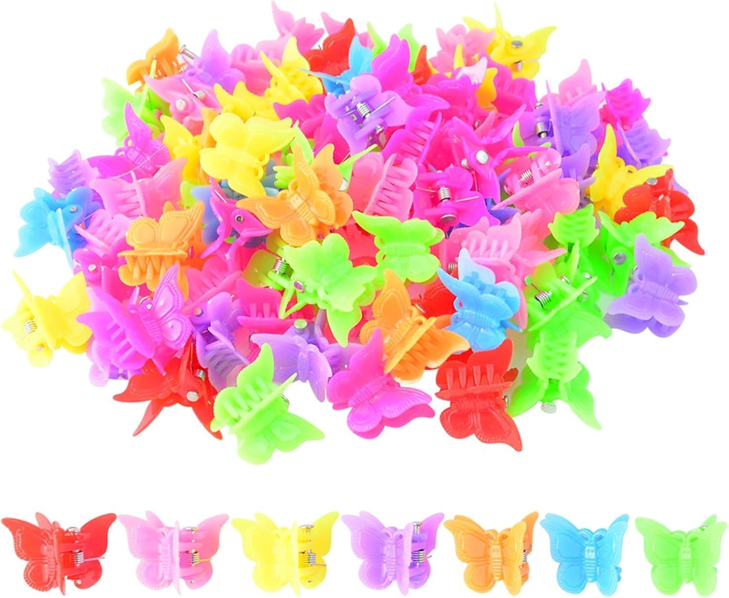 100 Packs Glitter Butterfly Hair Clips, Cute Mini Butterfly Hair Accessories for Girls Women Toddlers, 90S Sparkle Accessories image number 4