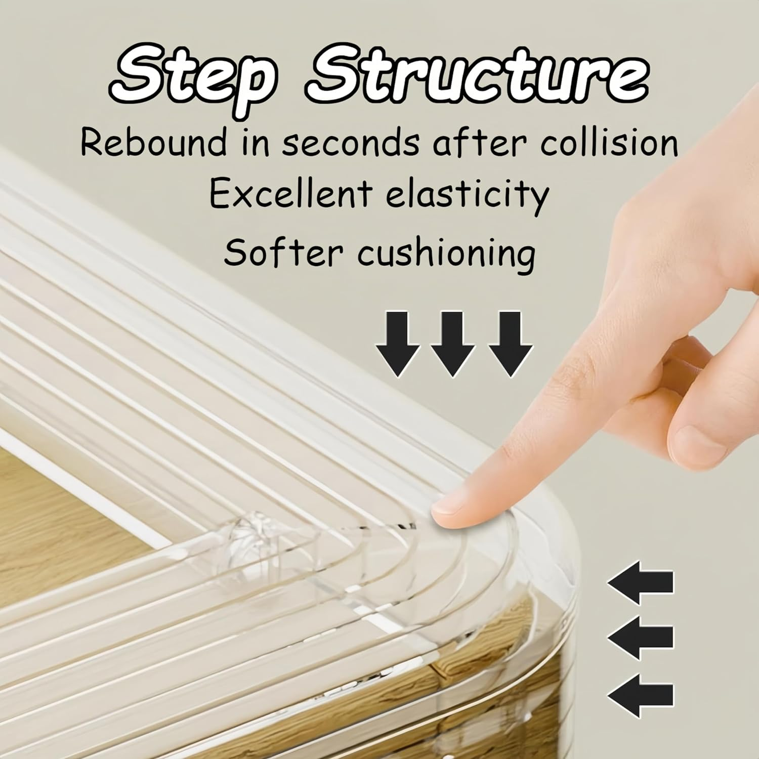 Corner Protector, Transparent Edge & Corner Guards, PVC Baby Proofing Bumper Strips with Strong Adhesive, No Residue, Multi-Scene Use for Kids & Furniture Safety image number 5