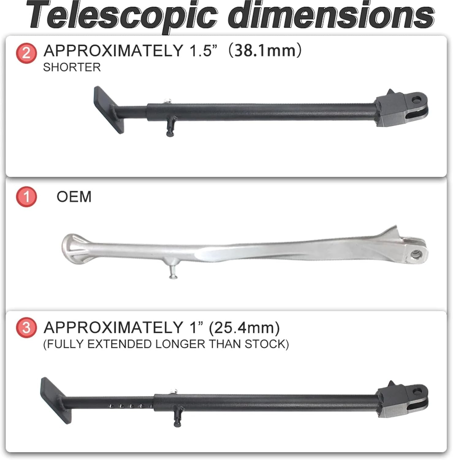 Fit for Y-A-M-A-H-A YZ250FX YZ450FX WR250F WR450F 2019-2024 2025 Parking Bracket Kick Holder Stand Motorcycle Adjustable Kickstand Side image number 2
