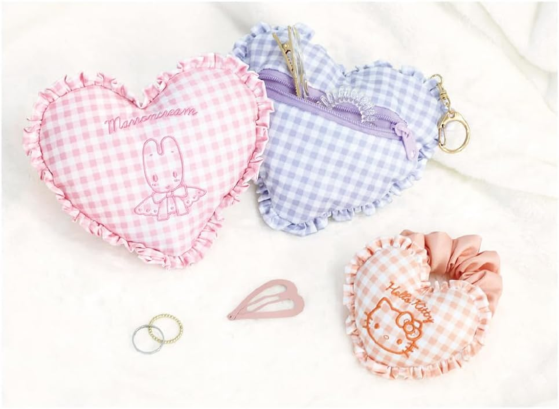 Tees Factory SR-5544498MC Sanrio Characters Heart Cushion Pouch, Maroon Cream, H5.4 X W6.2 X D1.6 Inches (136 X 158 X 40 Mm) image number 4