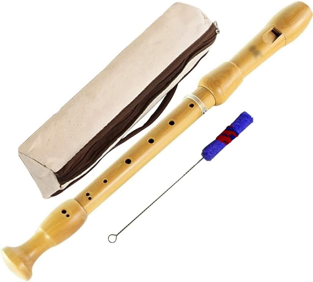 Recorders Instrument, German Recorders 8 Holes for Beginners, Baroque Recorders 3 Piece for Professional, Maple Wood F Key Alto Flute Instrument, with Cleaning Stick,Storage Bag