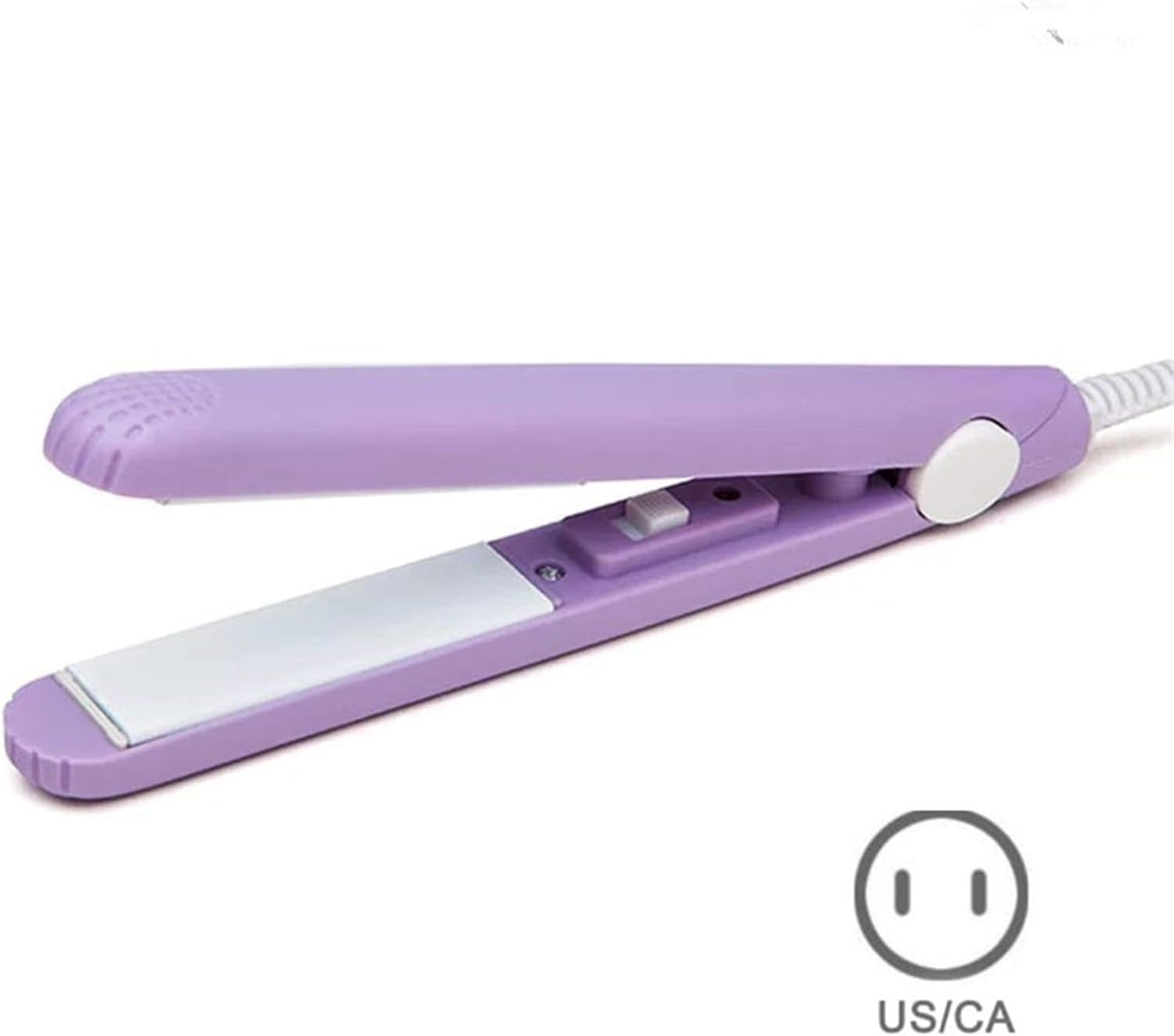 Purple 2024 New 2-In-1 Mini Ceramic Curling Iron and Straightener for Fine and Short Hair, 1/2 Inch Barrel image number 1