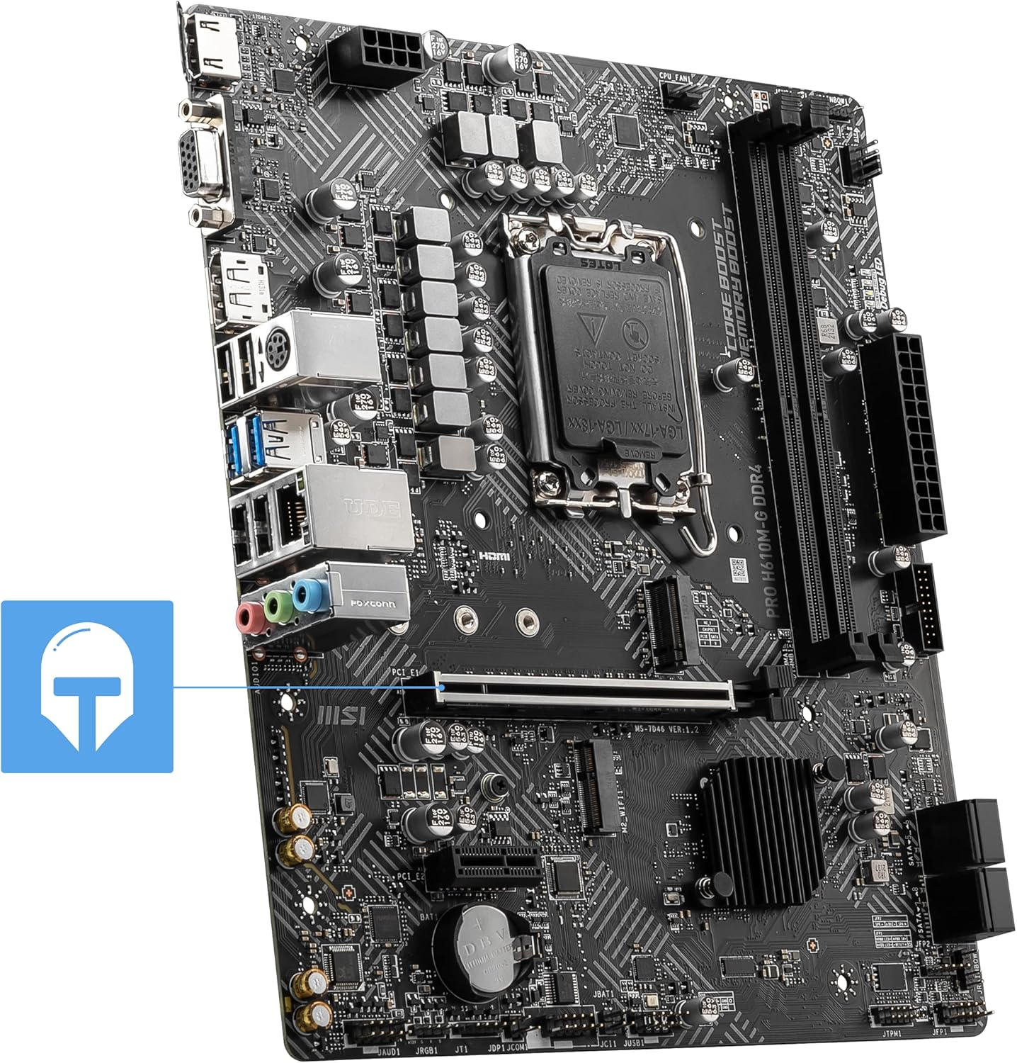 MSI S1700 Microatx PRO H610M-G DDR4 Motherboard image number 6