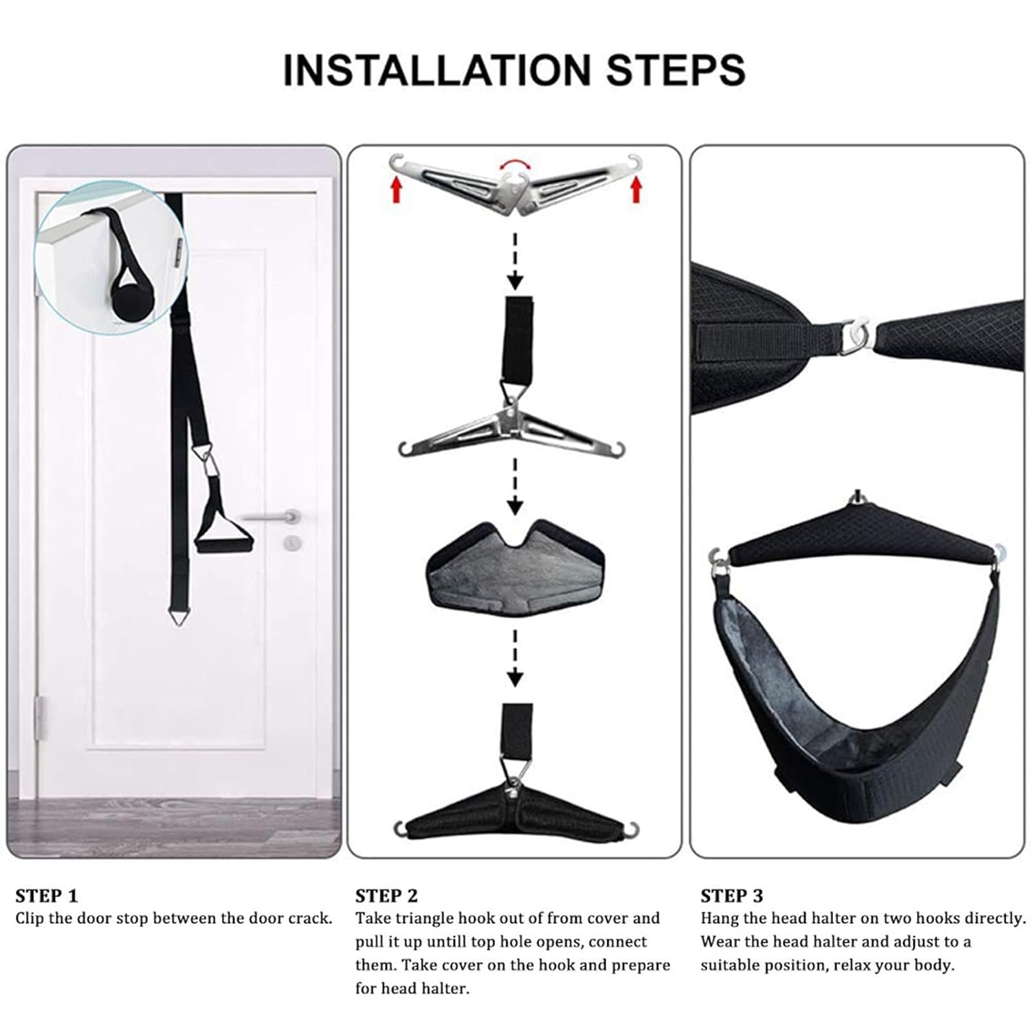 Neck Traction | Neck Traction Devices for Home Use,Portable Neck Stretcher Hammock for Neck Relief, Physical Aids for Neck Decompressor image number 1