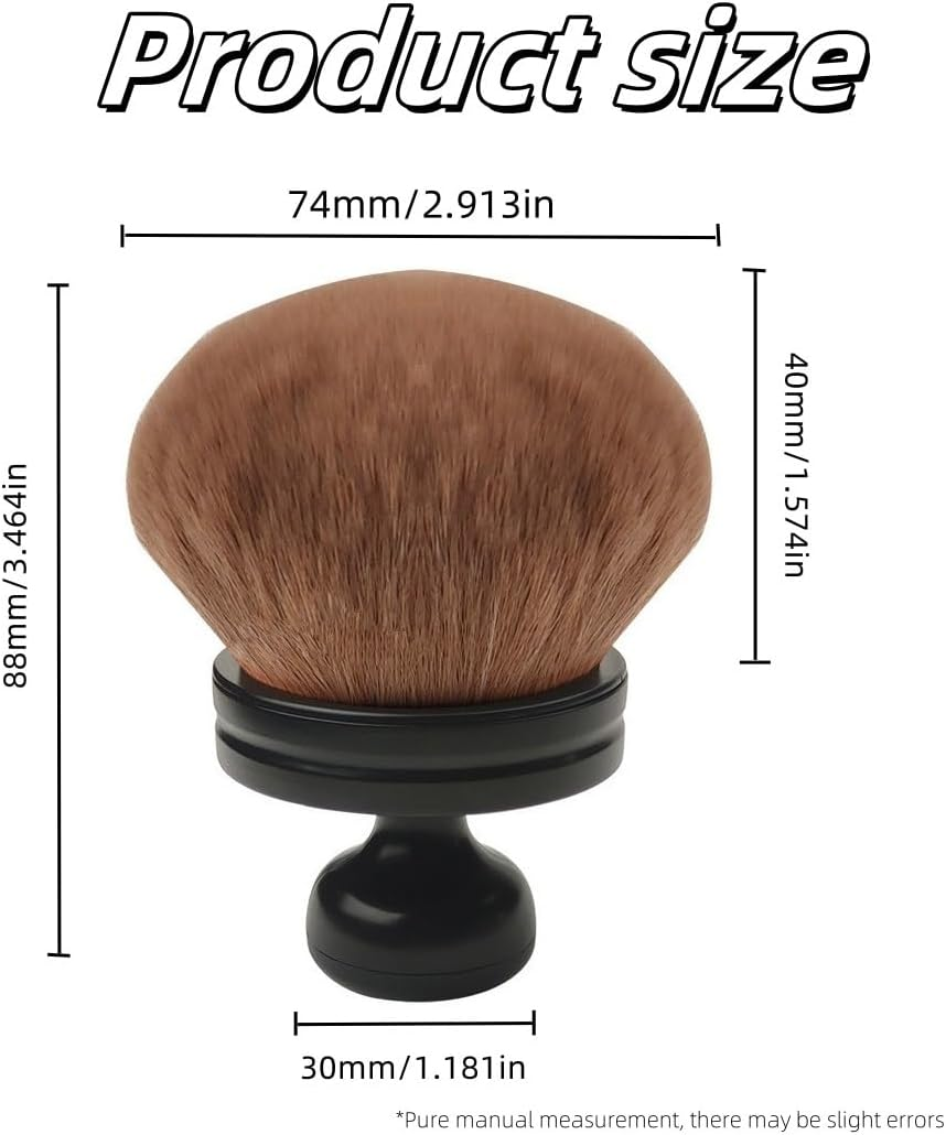 XINYUICEAN Extra Large Body Self Tanner Makeup Brush, Wide-Headed Self Tanning Kabuki Blend Brush for Powder, Blusher, Foundation, Bronzer, Self Tan Face, Body, Leg and Back Applicator (Black) - Gold image number 2