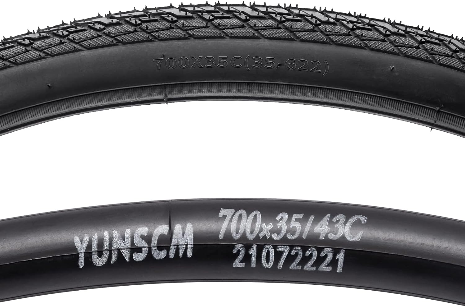 Yunscm 2 Pcs 700X35C Bike Tires,700X35C 37-622 Bike Tyres plus 700X35/43C Bike Inner Tubes Schrader Valve 48Mm,Compatible with 700X35C Road Bike Tires and Tubes image number 6