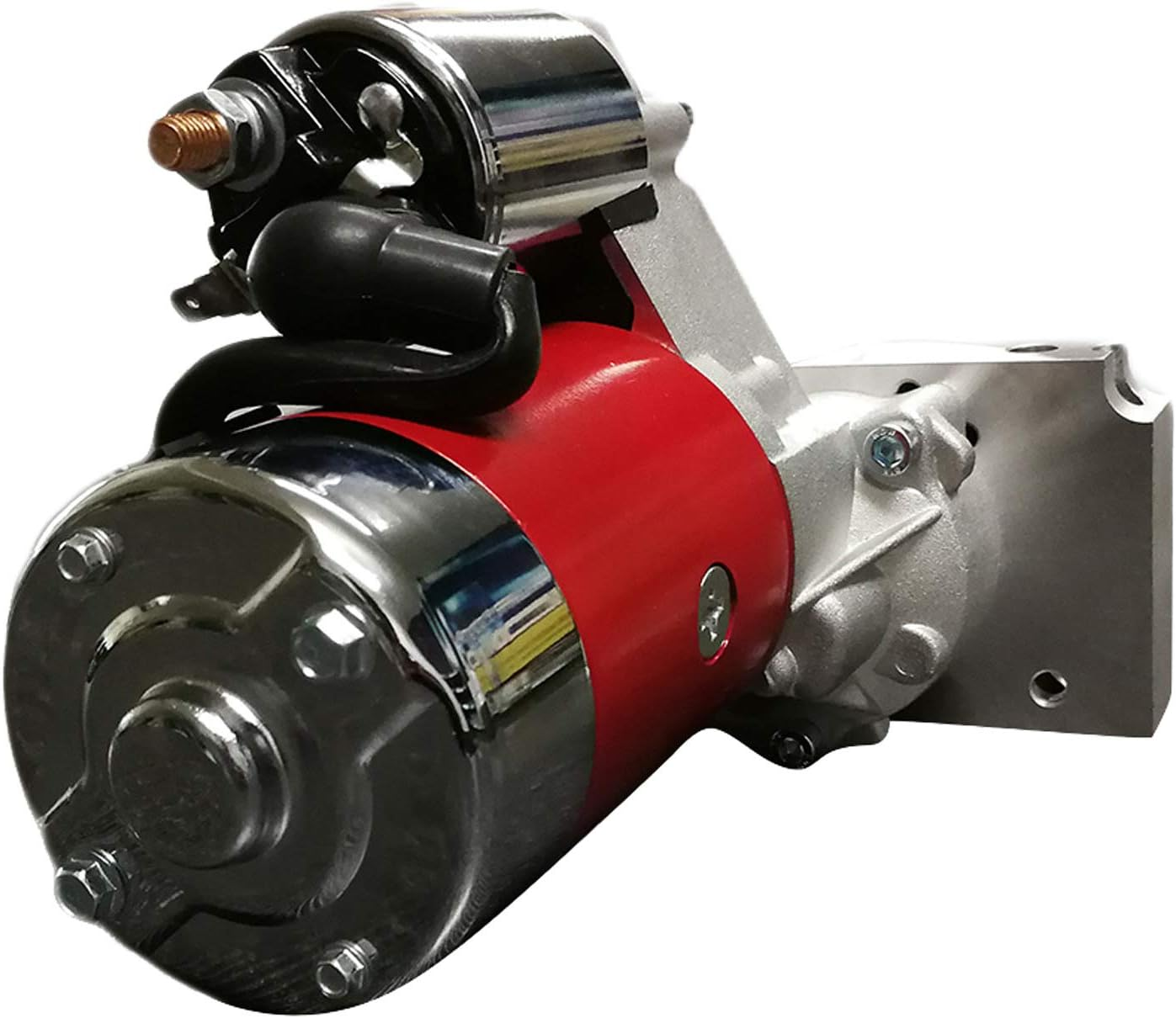 3HP 2.5KW Super High Torque Light Weight Mini Starter for SBC BBC GM Chevy 305 350 454 18493 (Red) - Red image number 4