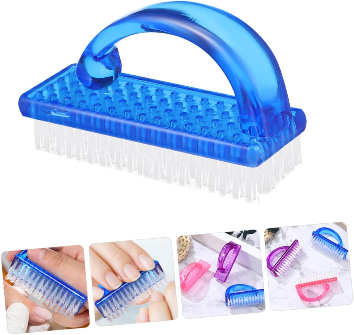Iplusmile 12Pcs Handy Fingernail Brush Handle Grip Nail Brush for Kitchen Bath Use image number 6