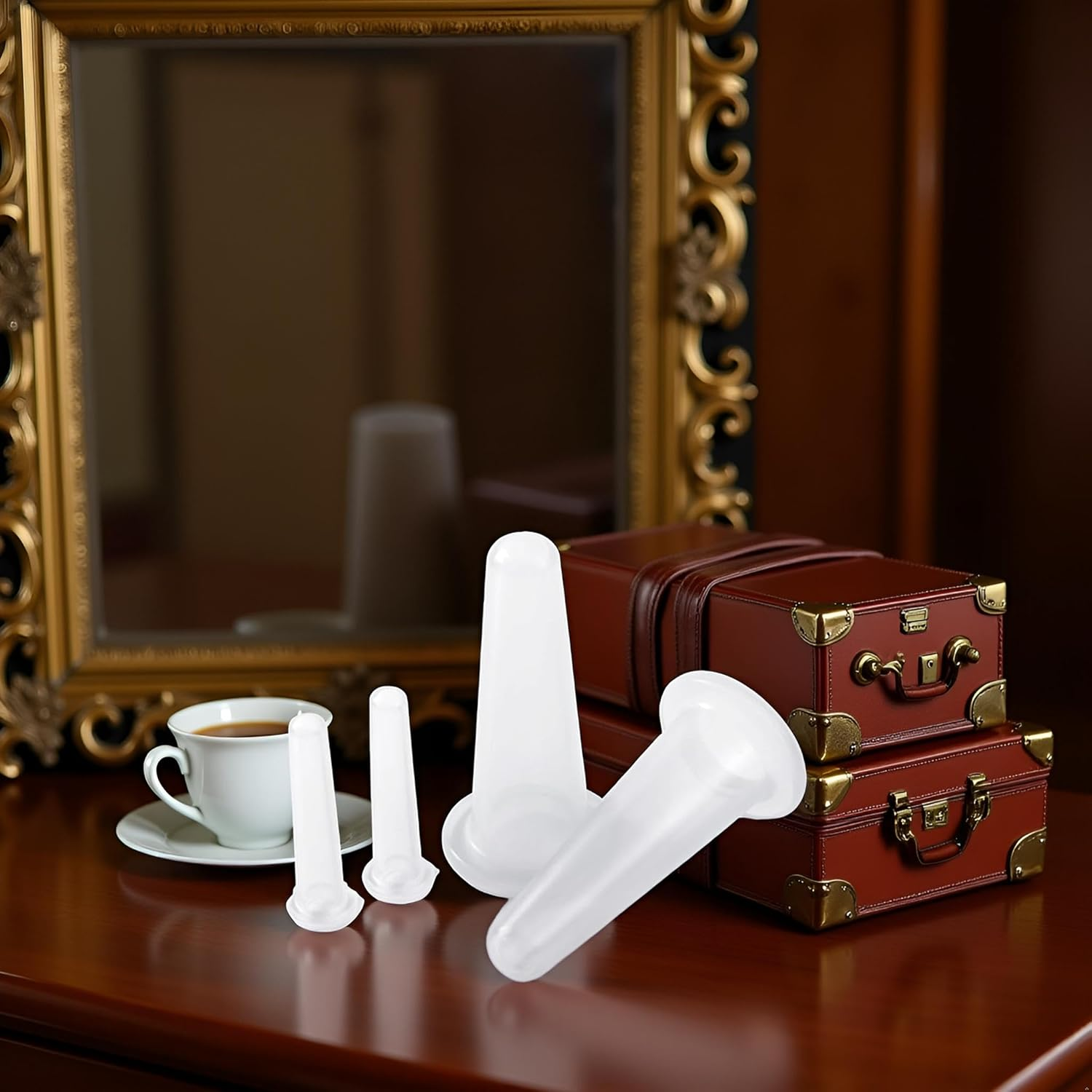 4Pcs Transparent Massage Cupping Set Silicone Mini Facial Cups Face Massager Helper Skin Care Neck Back Eyes Massaging Cup Safe to Use, Don'T Worry about Burns Health Care Products