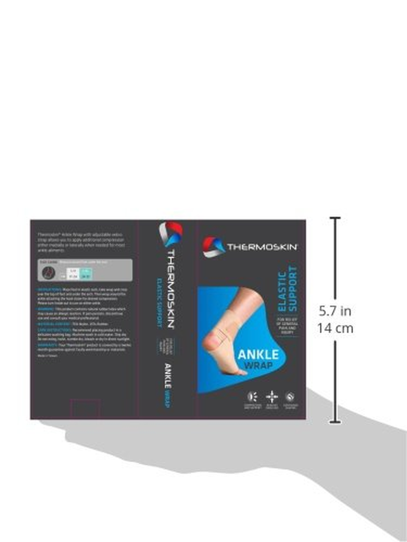 Thermoskin Elastic Ankle Wrap, Beige, Small/Medium image number 2